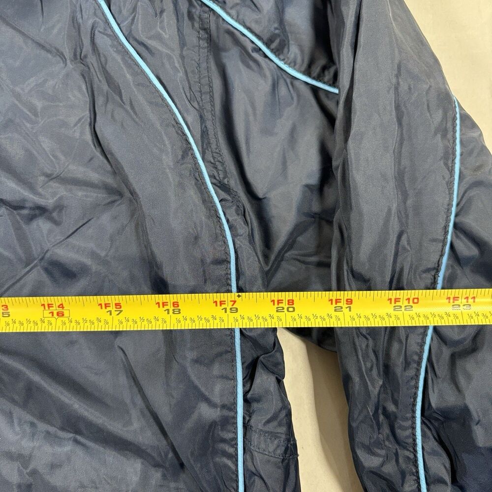 VINTAGE 90s Starter Windbreaker Jacket Mens M Navy Blue Pockets Full Zip Mesh - Picture 6 of 8